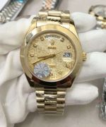 Clone Rolex Day-Date 40mm Watches Yellow Gold President Bracelet